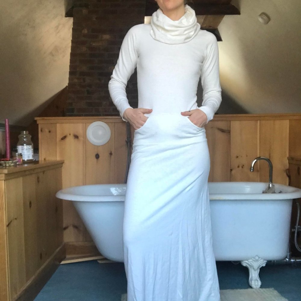 Gaia conceptions chunky cowl long dress hemp